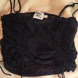 Princess Pollyanna spaghetti strap bustier inspired top small size 6